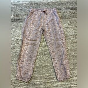 Anthropologie Pink Patterned Pants
